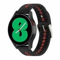 Dot Pattern bandje - Zwart met rood - Samsung Galaxy Watch 3 - 45mm - thumbnail