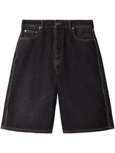 Off-White short Arrows en jean - Noir