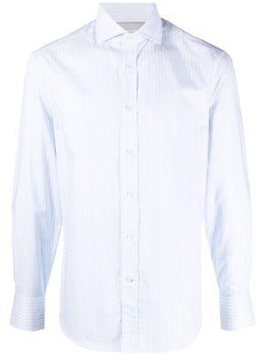 Brunello Cucinelli chemise rayées à manches longues - Noir