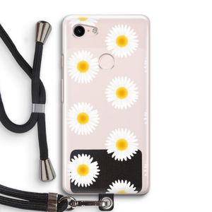 Margrietjes: Pixel 3 Transparant Hoesje met koord