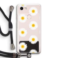 Margrietjes: Pixel 3 Transparant Hoesje met koord