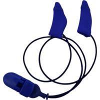 Ear Gear - Mini - Blauw - met koord - hoortoestellen - tegen vocht en wind - thumbnail