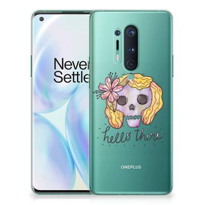 Silicone Back Case OnePlus 8 Pro Boho Skull Silicone Back Case OnePlus 8 Pro Boho Skull