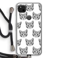 Kitten: Pixel 4a Transparant Hoesje met koord