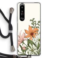 Floral bouquet: Sony Xperia 1 III Transparant Hoesje met koord