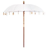 Parasol Crme x 250 cm Katoen en massief hout