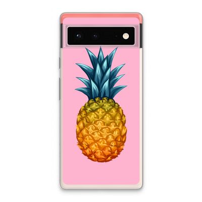 Grote ananas: Google Pixel 6 Transparant Hoesje