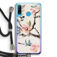 Japanse bloemen: Huawei P30 Lite Transparant Hoesje met koord