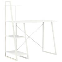 Bureau met schappen 102x50x117 cm wit