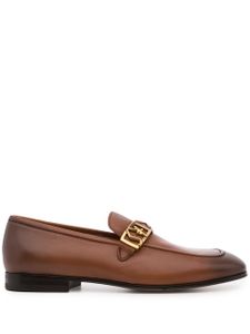 Ferragamo mocassins Nairobi à plaque logo - Marron