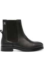 Tommy Hilfiger bottines en cuir à plaque logo - Noir - thumbnail