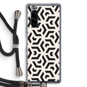 Crazy pattern: Sony Xperia 5 Transparant Hoesje met koord