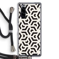 Crazy pattern: Sony Xperia 5 Transparant Hoesje met koord