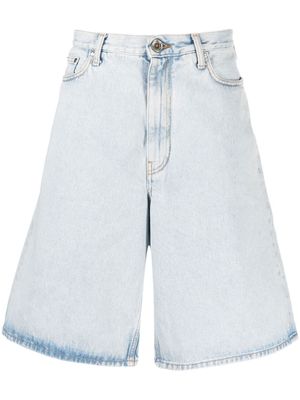 Off-White short Single Arrow en jean - Bleu