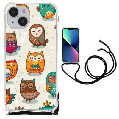 iPhone 14 Plus Case Anti-shock Vrolijke Uilen iPhone 14 Plus Case Anti-shock Vrolijke Uilen