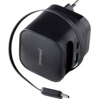 Intenso Intenso Power Adapter W65ACIC GaN black USB-oplader 65 W 1x USB-C Quick Charge 4.0 Zwart Thuis