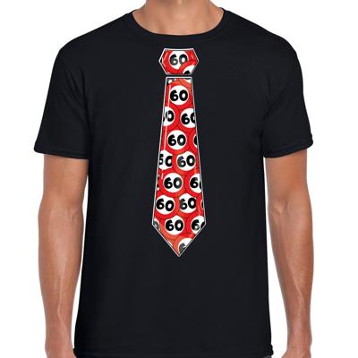 Cadeau T-shirt voor heren - 60 jaar - zwart - stopbord leeftijden - verjaardag Cadeau T-shirt voor heren - 60 jaar - zwart - stopbord leeftijden - verjaardag
