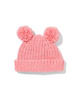 051 Babymuts Pompon Roze (roze)