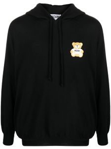 Moschino hoodie en laine vierge à logo Teddy Bear - Noir