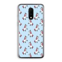 Eenhoorns overal: OnePlus 7 Transparant Hoesje