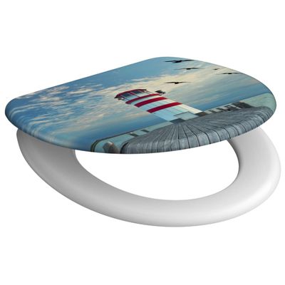 SCHÜTTE toiletbril met soft-close lighthouse