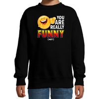 Funny emoticon sweater You are really funny zwart kids