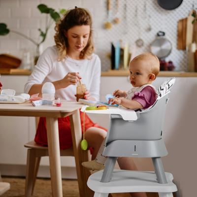 Kinderstoel Stoelverhoger Eetkamerstoel Bouwsteentafel Krukje voor Peuters met 5-Puntsgordel Afneembaar Dienblad en Kussen