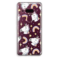 Rainbow Unicorn: HTC U12+ Transparant Hoesje