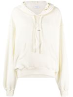 Off-White hoodie en coton à ornements en cristal - Blanc