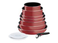 Tefal Ingenio L1529402 10-delige pannenset - 7 pannen - 2 deksels - 1 handgreep - rood - thumbnail