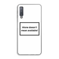 Alone: Samsung Galaxy A7 (2018) Transparant Hoesje