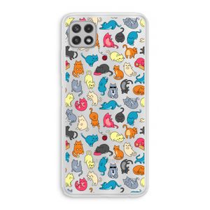 Kleurrijke katten: Samsung Galaxy A22 4G Transparant Hoesje