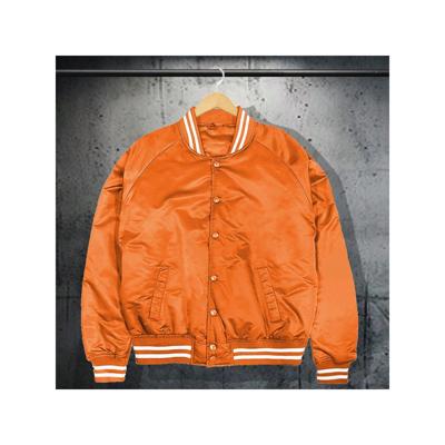 Men's Red Varsity Bomber Jacket - Waterproof Winter Baseball Coat Orange / S