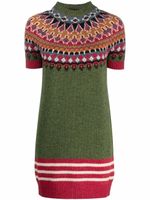 DSQUARED2 robe-pull en maille intarsia - Vert - thumbnail