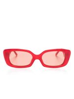 Magda Butrym lunettes de soleil rectangulaires à ornements en cristal - Rouge