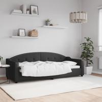 Slaapbank 80x200 cm stof zwart