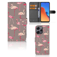 Xiaomi Redmi 12 Telefoonhoesje met Pasjes Flamingo