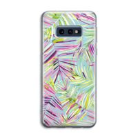 Tropical Palms Blue: Samsung Galaxy S10e Transparant Hoesje