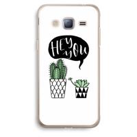 Hey you cactus: Samsung Galaxy J3 (2016) Transparant Hoesje