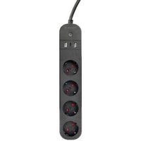 Gembird TSL-PS-S4U-01 intelligente stekkerdoos 4 AC-uitgang(en) Type E 1,5 m 3 3680 W Zwart Gembird TSL-PS-S4U-01 intelligente stekkerdoos 4 AC-uitgang(en) Type E 1,5 m 3 3680 W Zwart