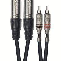 Yellow Cable K09-3 2x XLR male - 2x RCA male, 3m