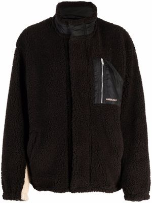 AMBUSH veste bicolore à design texturé - Marron