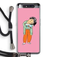 Visknuffel: Samsung Galaxy A80 Transparant Hoesje met koord