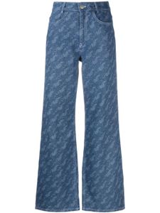 Maje high-rise wide-leg jeans - Bleu