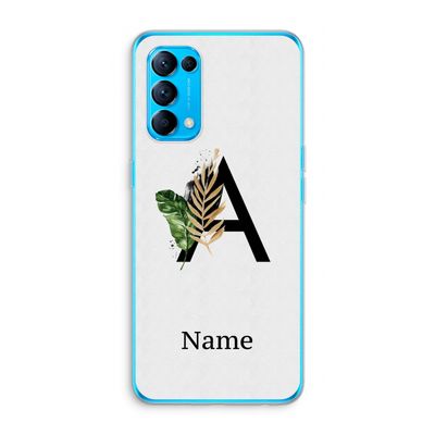 Charcoal Flora: Oppo Find X3 Lite Transparant Hoesje
