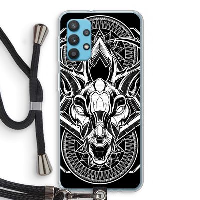 Oh Deer: Samsung Galaxy A32 4G Transparant Hoesje met koord