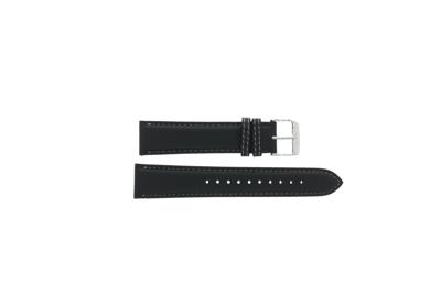Horlogeband Seiko SUP873P1 / V115-0BE0 / L01W011J0 Leder Zwart 20mm