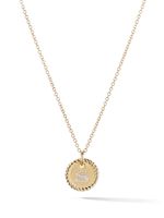 David Yurman collier en or 18ct à pendentif Initial S serti de diamants