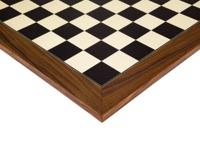 50 cm Zwarte Anegre en Palissander Deluxe Schaakbord