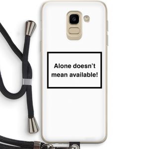 Alone: Samsung Galaxy J6 (2018) Transparant Hoesje met koord
